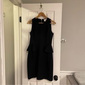 Kate Spade Black Havana Peplum Waist Dress 4